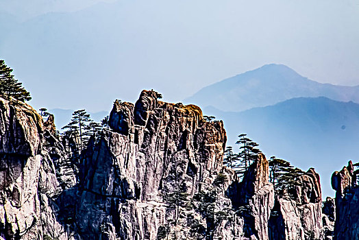 安徽省黄山市黄山风景区天海大峡谷自然景观