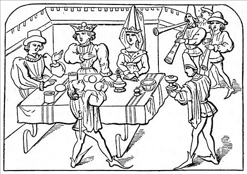 皇家,酒席,15世纪,艺术家,未知