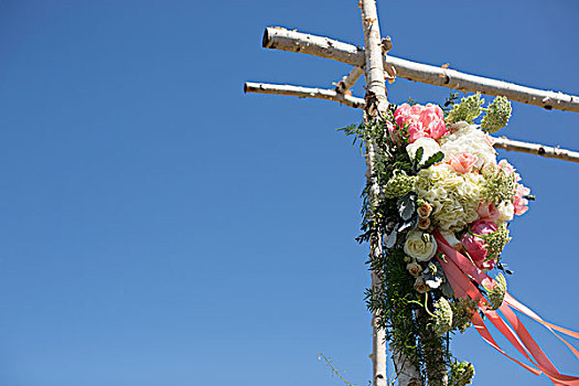 花,木质,拱道,婚礼,尼亚加拉湖畔市镇,安大略省,加拿大
