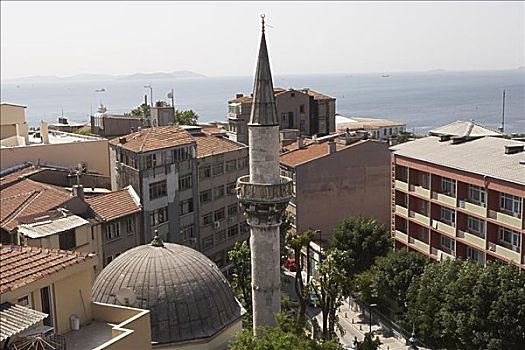 俯视,城市,伊斯坦布尔,土耳其