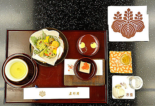 日本,本州,京都,传统食品,桌上,怀石料理,餐馆