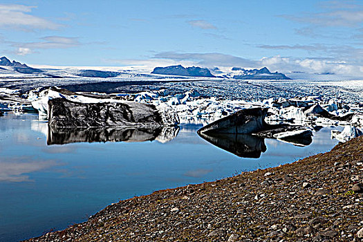 结冰,泻湖,国家公园,冰岛