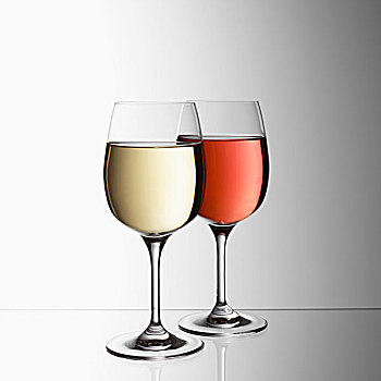 玻璃杯,玫瑰葡萄酒