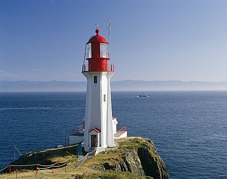 灯塔,海岸,温哥华岛,不列颠哥伦比亚省,加拿大