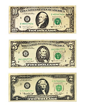 货币,美元,脸,价值,10美元