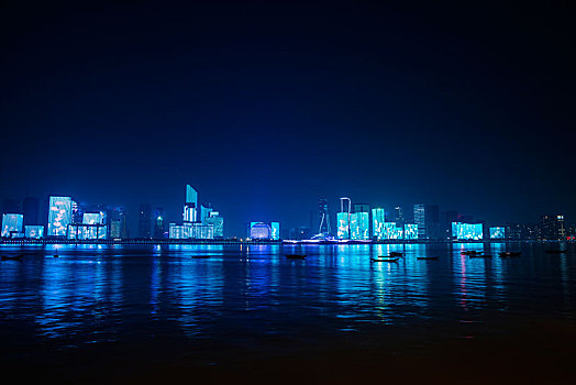 杭州城市下的夜景