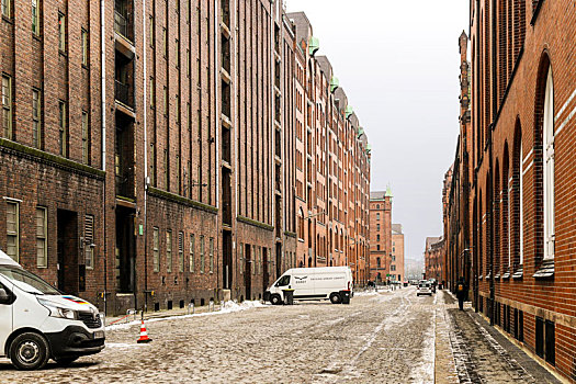 欧洲红砖建筑街景