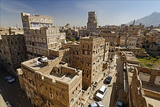 历史,老城,萨那,世界遗产,也门