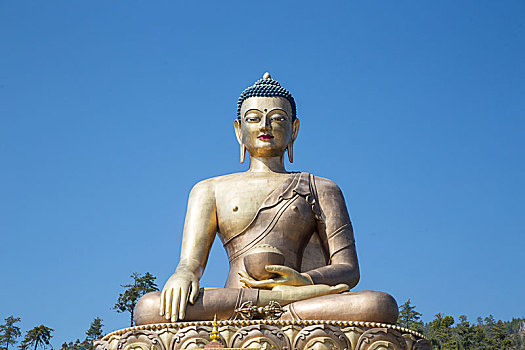不丹首都廷布的金刚座佛像