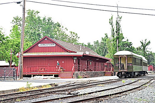美国西部小镇-詹姆斯镇旧火车站