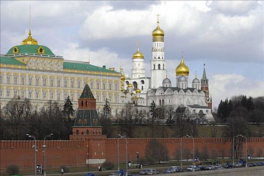 克里姆林宫,墙壁,塔,莫斯科,俄罗斯