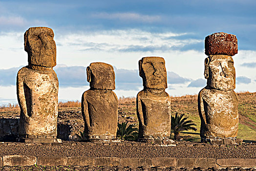 石头,塑像,多,复活节岛石像,复活节岛,智利,南美