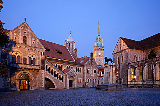 城堡,不伦瑞克,大教堂,下萨克森,德国,欧洲