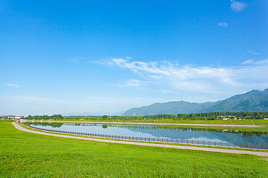 西安鄠邑区天桥湖风光