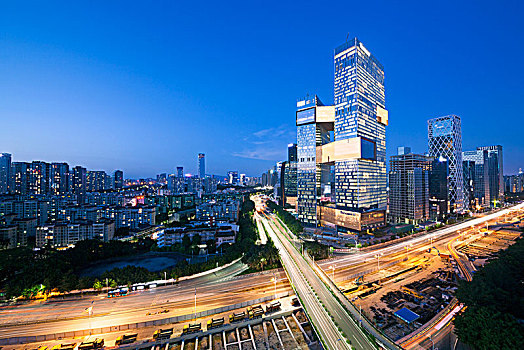 中国广东深圳南山科技园都市夜景