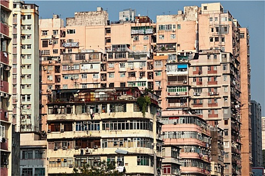 老,公寓楼,香港