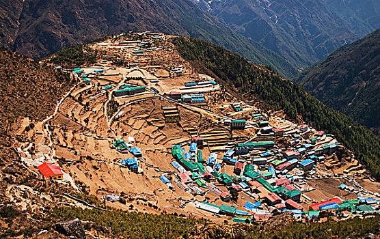 城镇,集市,昆布地区,尼泊尔