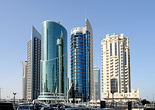 金融中心,多哈,卡塔尔,阿拉伯半岛,波斯湾,中东,亚洲