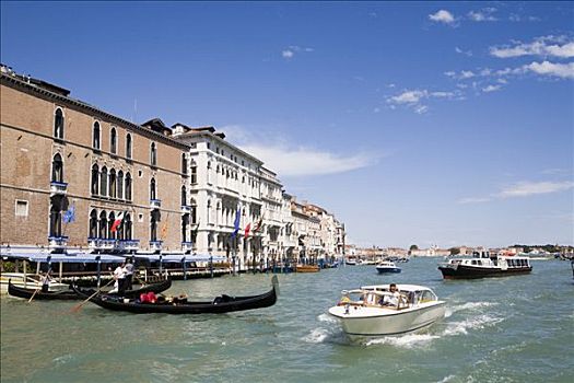 船,小船,房子,大运河,威尼斯,威尼托,意大利,欧洲