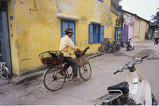 人,自行车,惠安,越南