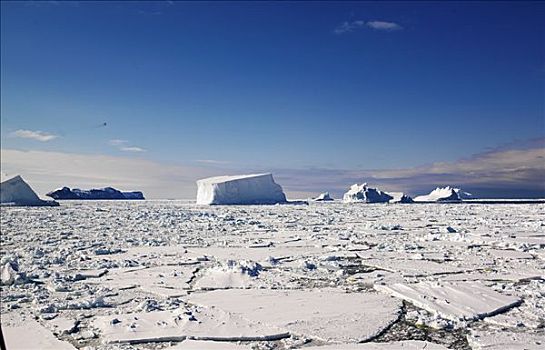 冰山,富兰克林,岛屿,直升飞机,空中,南极