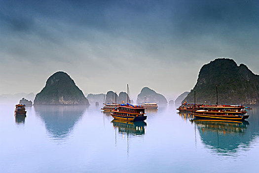 酒店,帆船,下龙湾,越南