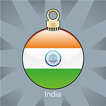 印度,旗帜,圣诞节,形状