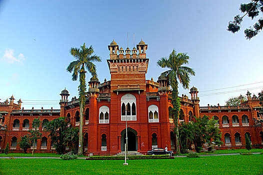 达卡,大学,建造,市政厅,印度,地基,孟加拉,省