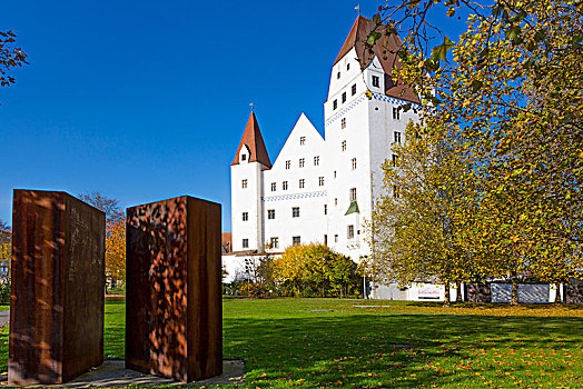 钢铁,雕塑,城堡,因格尔斯塔德特,巴伐利亚