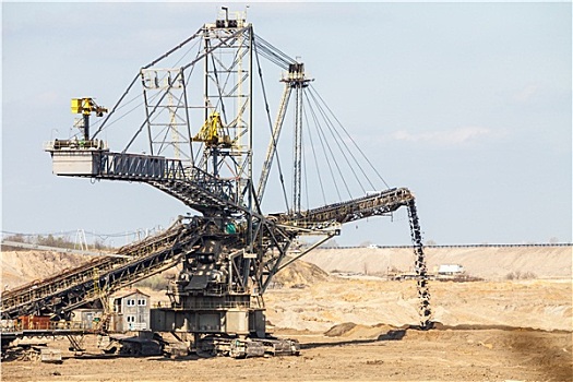 褐色,煤矿,巨大,挖掘机