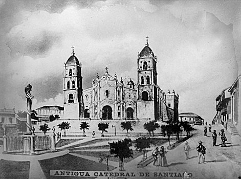 老教堂,古巴圣地亚哥,20世纪20年代,艺术家,未知