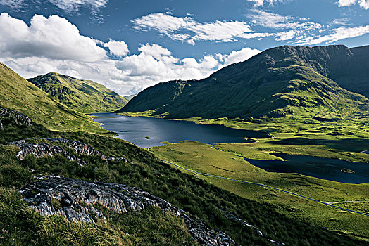 巨大,风景,山谷,梅奥县,爱尔兰