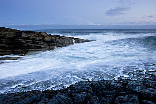 爱尔兰,岩石,海岸线,海景