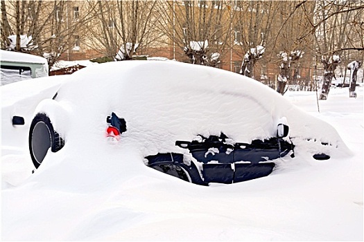 汽车,雪地