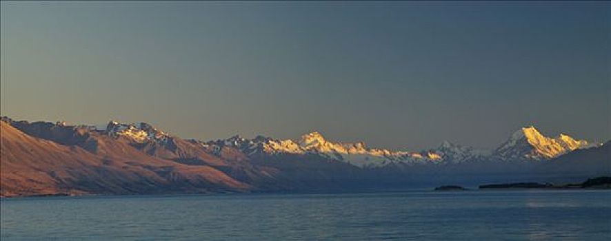 泰卡泊湖,山,烹饪,奥拉基,日落,库克峰国家公园,南岛,新西兰