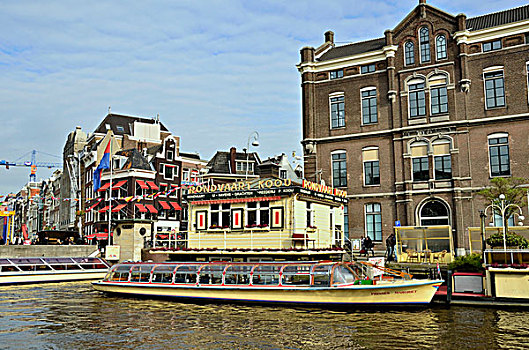 游船,阿姆斯特河,阿姆斯特丹,荷兰,欧洲