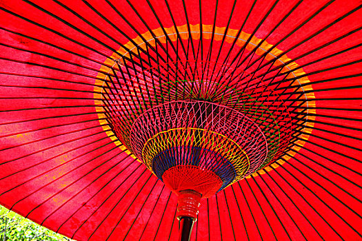 红色,日本,伞
