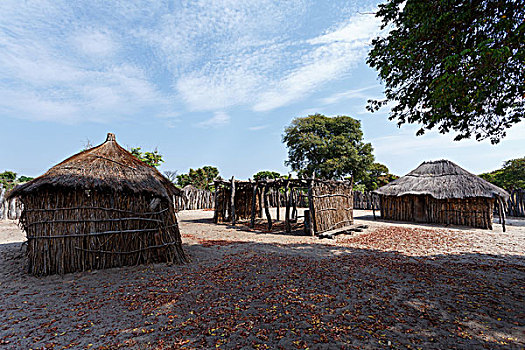 传统,非洲,村庄,房子