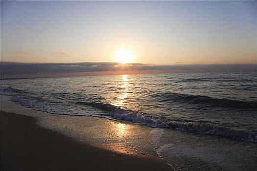 日出,海岸,哈马麦特,突尼斯