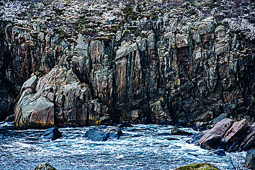 风景,海洋,悬崖,瑞恩,罗弗敦群岛,挪威