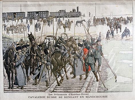俄罗斯人,骑兵,19世纪,艺术家,尤金