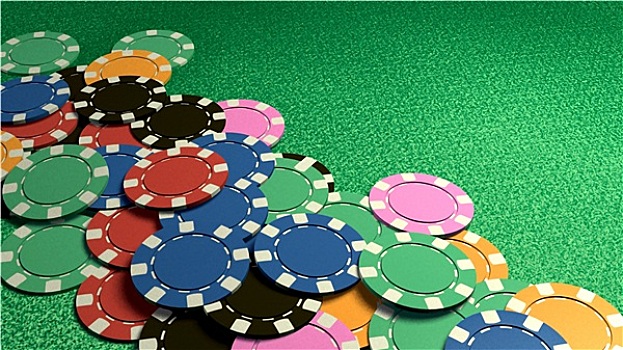 许多,赌场,筹码,绿色,桌子
