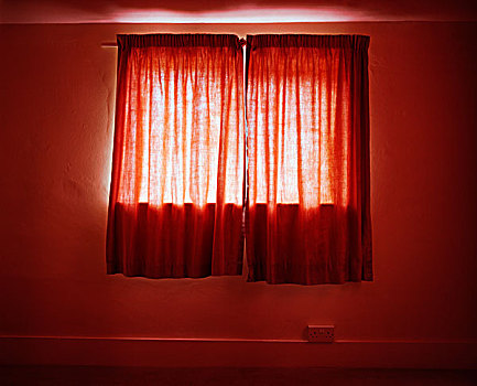 亮光,过滤,房子,窗户,帘