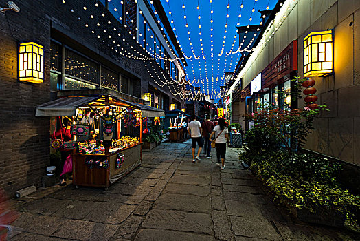 安徽黄山黎阳老街夜景