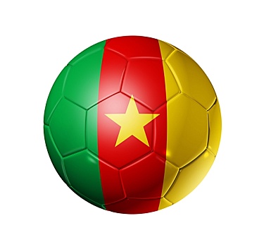 足球,球,喀麦隆,旗帜