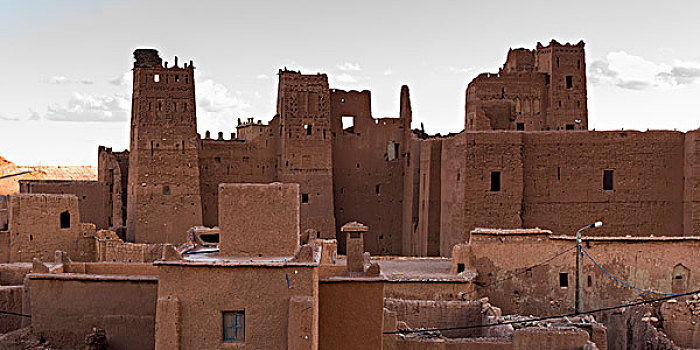传统建筑,城镇,瓦尔扎扎特,摩洛哥