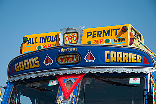 装饰,卡车,拉贾斯坦邦,印度
