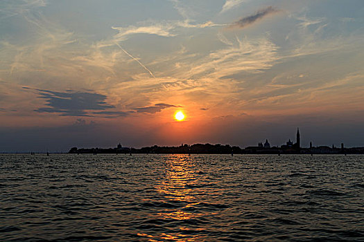 威尼斯日落美景