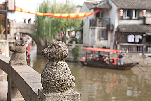 游船,运河,上海,中国