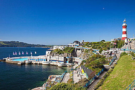 英格兰,德文郡,普利茅斯,水岸,风景,锄